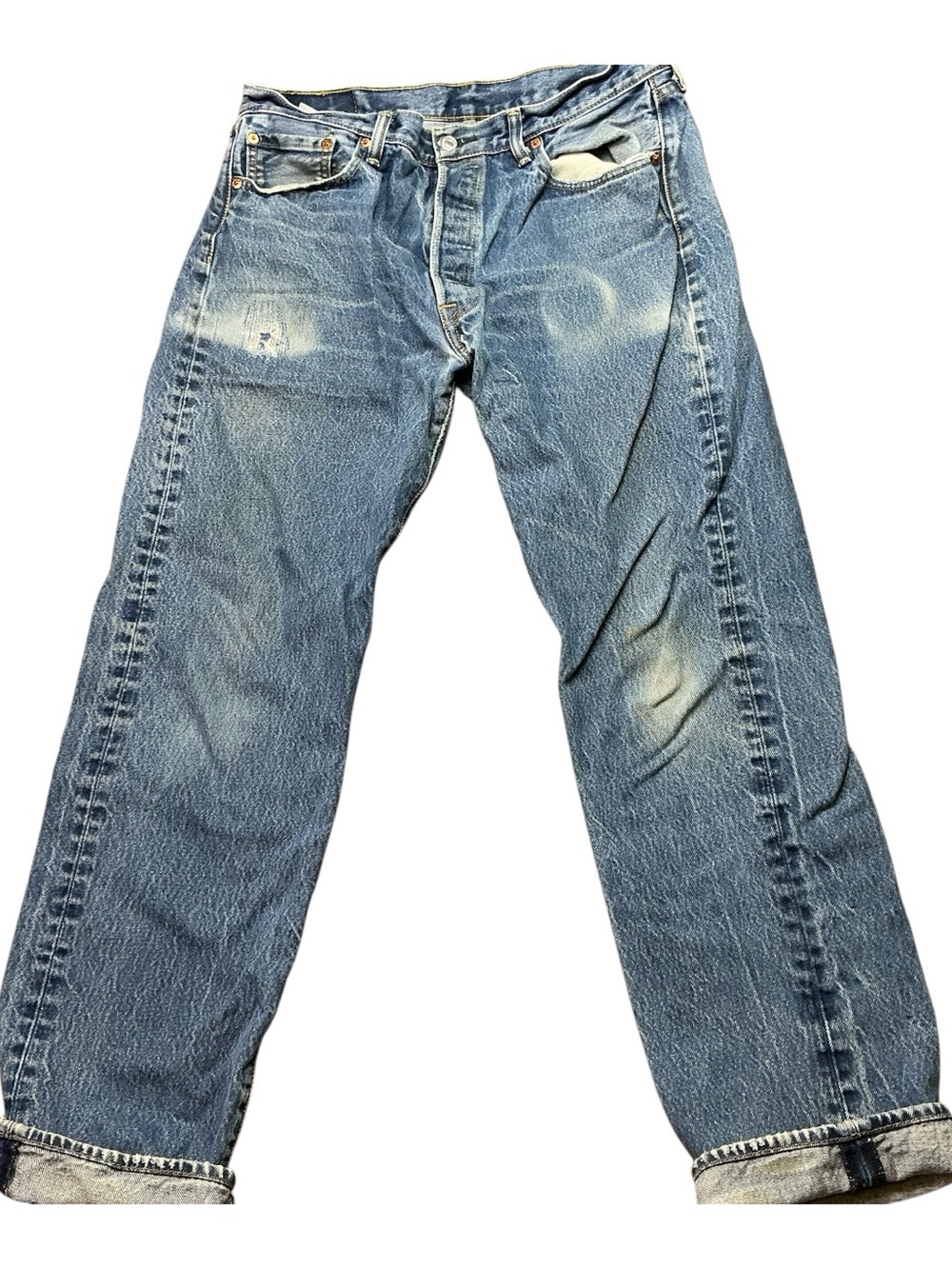 Vintage Levi's 501 Button Fly Jeans Blue Straight Leg jeans 34x32